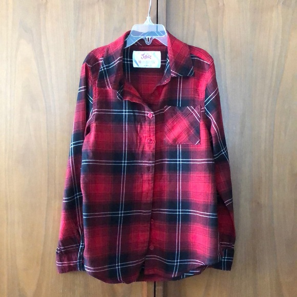 Girls’ Justice plaid button down - Picture 1 of 5